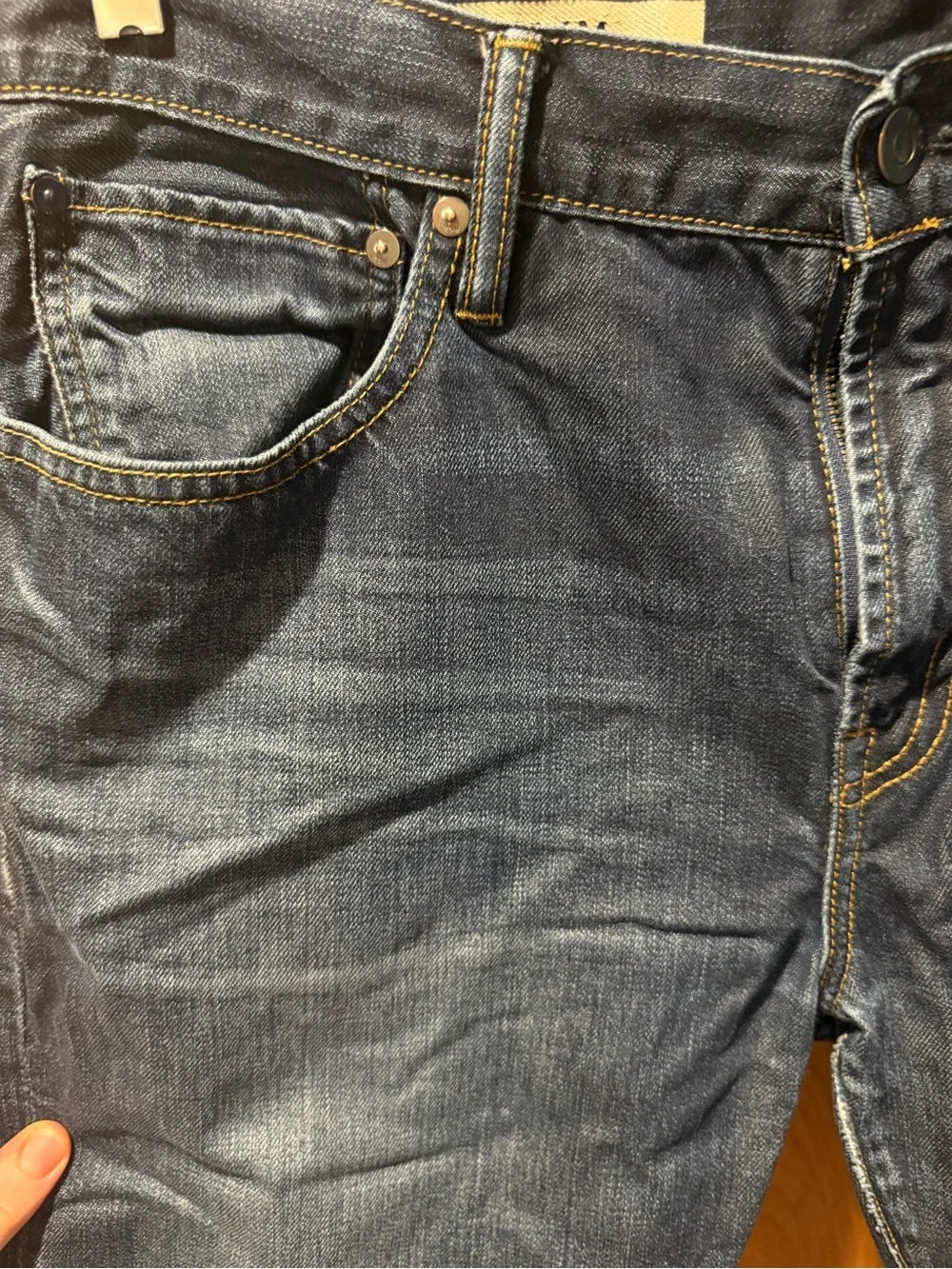 GAP 1969 Men's Straight Jeans in Deep Blue Wash